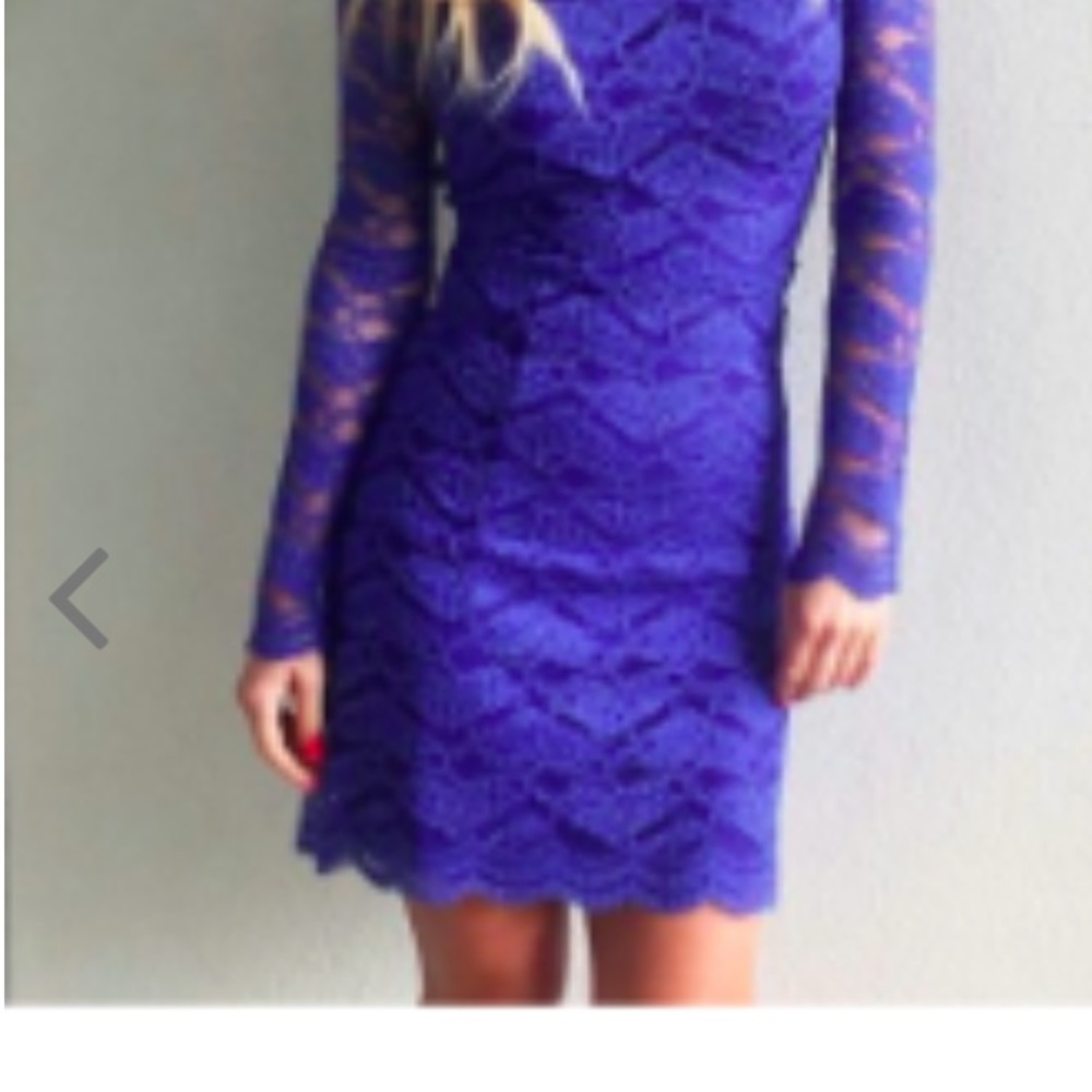 Alexis blue lace cocktail dress